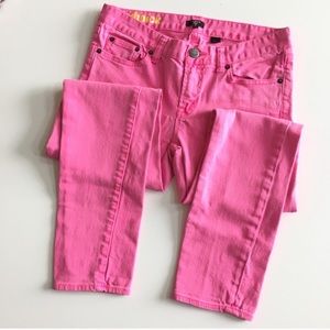 J. Crew Toothpick Pink Skinny Jeans size 27